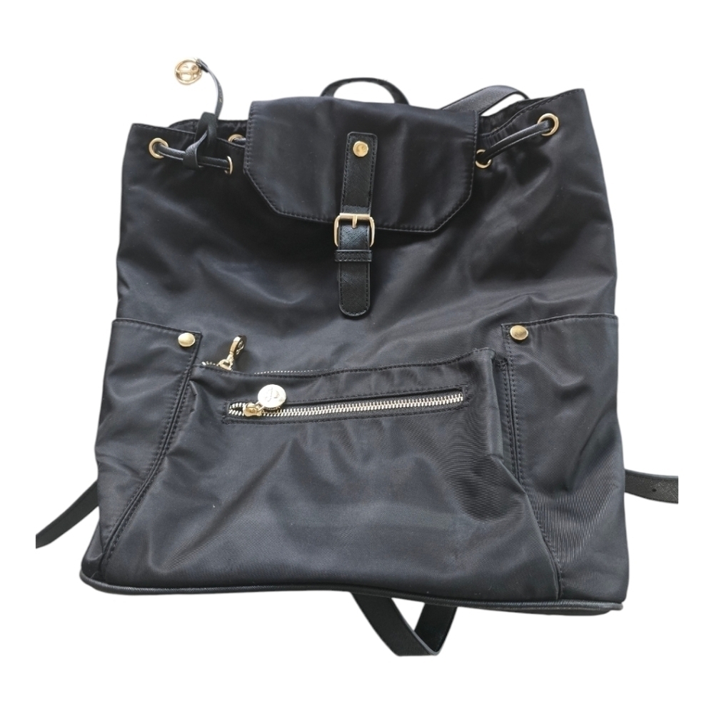 Mary & Martha Vegan Backpack Black Gold Hardware Like New Condition